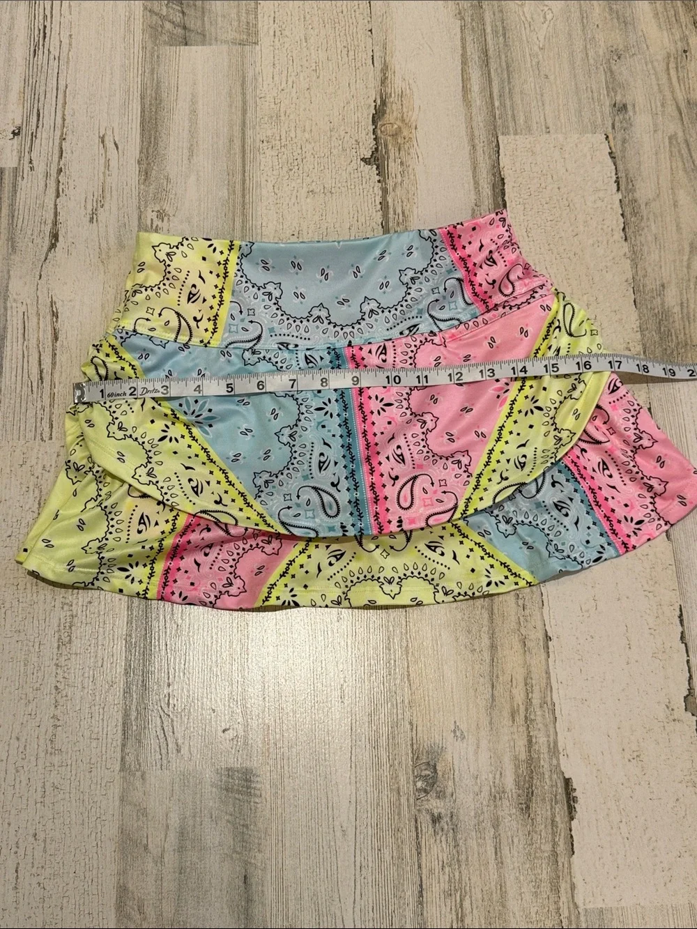 Kids Lucky in Love 2 pc. Bandana Halter Top Bright Pastel Skort Set L 1